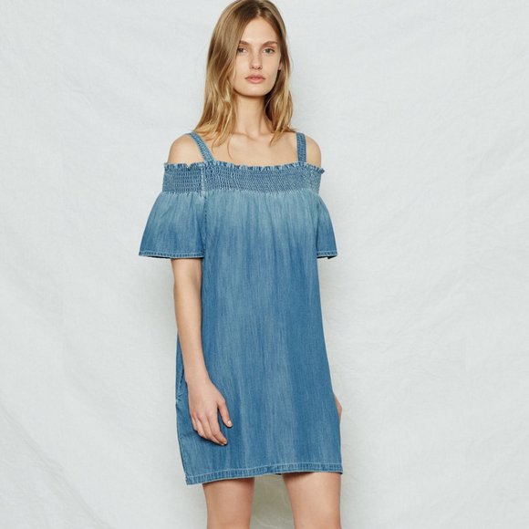 Current/Elliott Dresses & Skirts - Current/Elliott Madeline Cold Shoulder Dress Blue